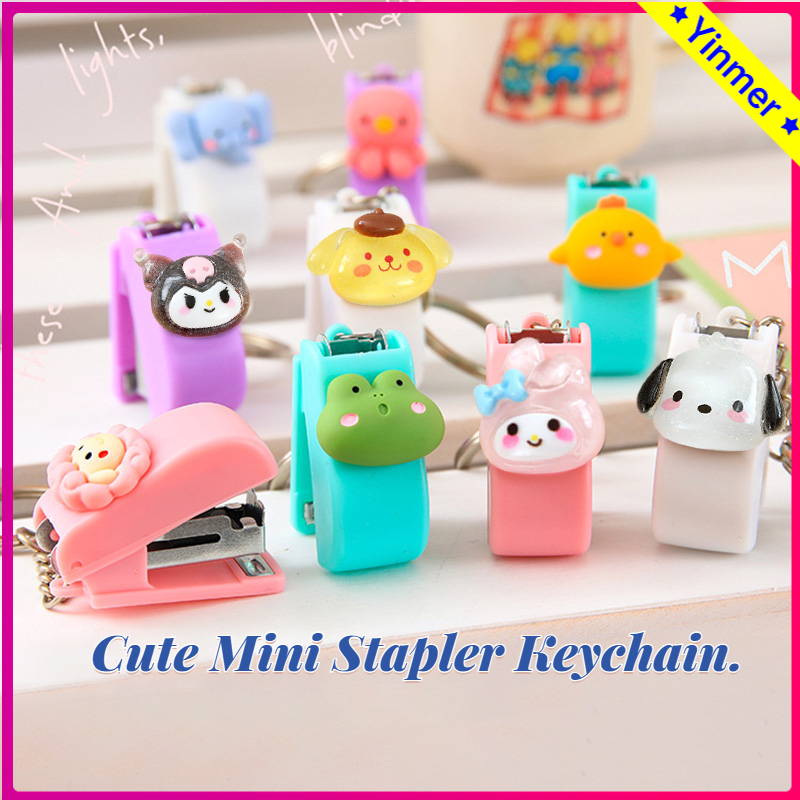 

COD✨Stapler Mini Lucu Staples Mini Karater Gantungan Sanrio/Kuromi/Melody/Kunci Hekter Kartun Mini Portable Aesthetic Warna Warni Untuk kantor Dan sekolah Impor-Yinmer