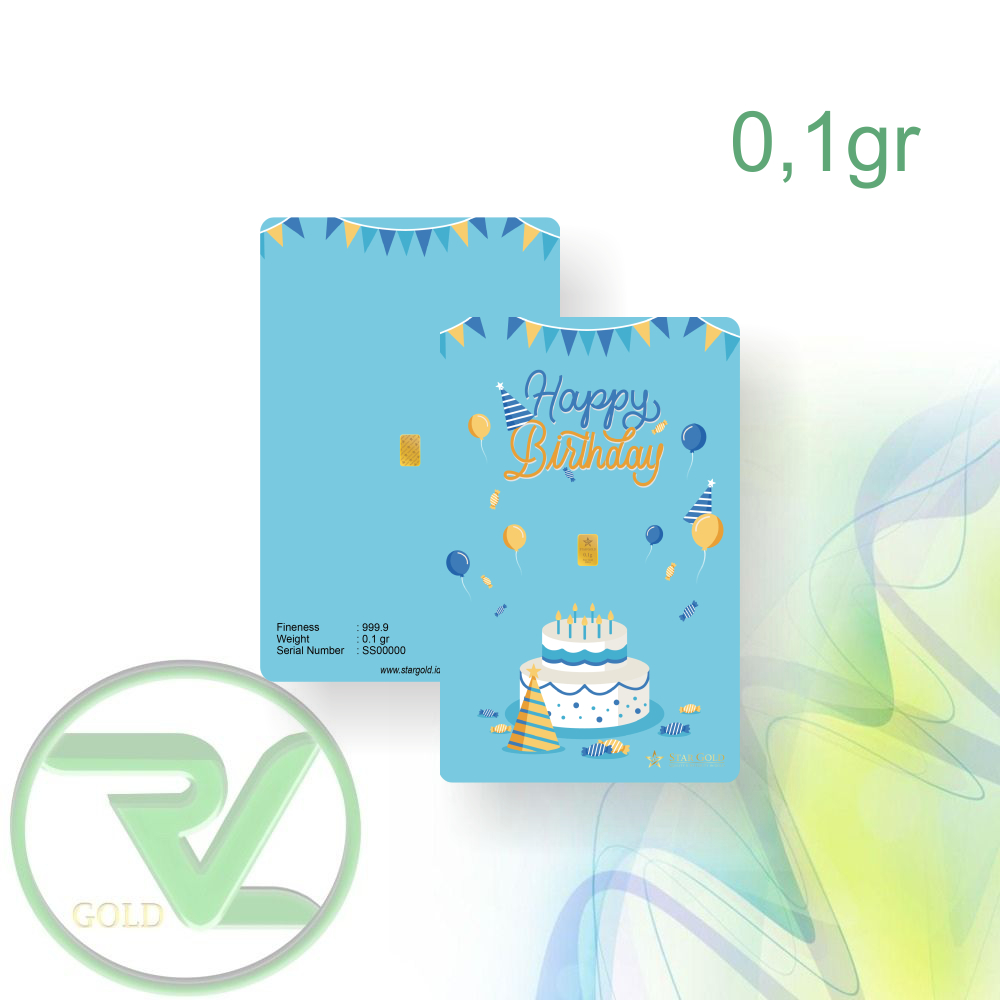 Star Gold Logam Mulia Birthday Series 02 berat 0,1gram dan 0,25gram