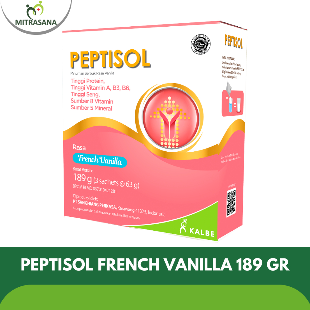

Peptisol Vanilla 189 Gr - Nutrisi Tinggi Protein