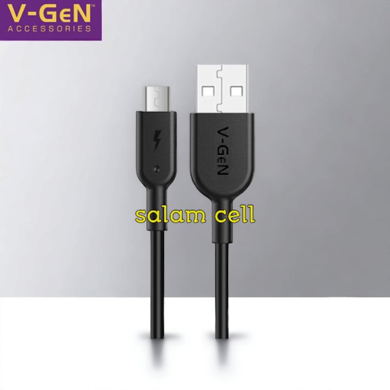 Kabel Data Micro Usb V-GEN VCB-16 2,4A Panjang 2 Meter Quick Charge Original Vgen Vcb 16