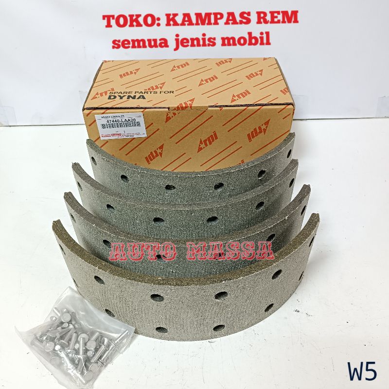 KAMPAS REM DEPAN HINO DUTRO 130HDX-POWER + PAKU RIVET BRAKE LINING HINO DUTRO 130HDX-POWER + PAKU RI