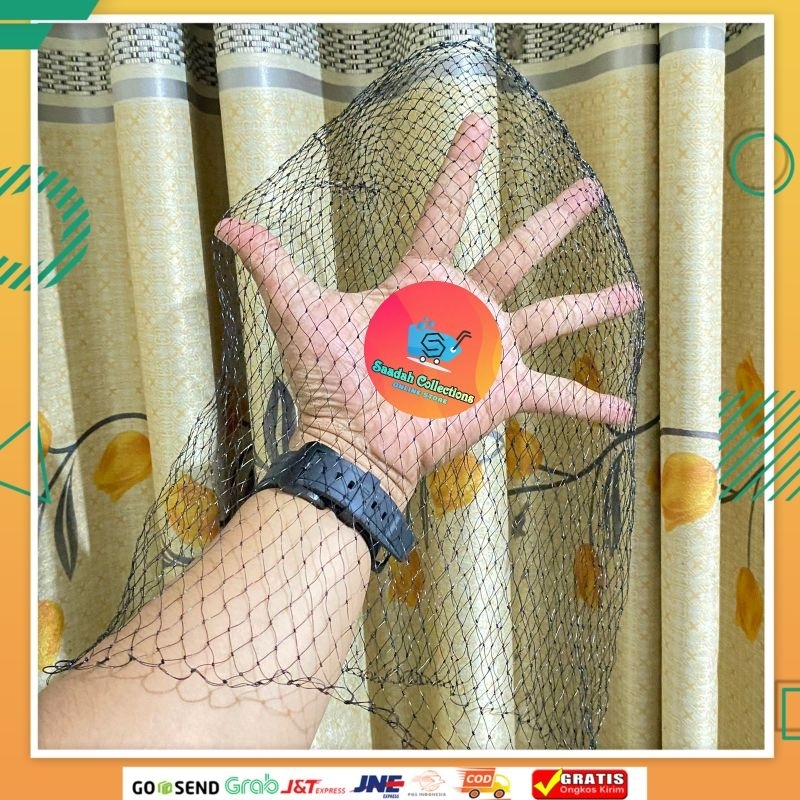 Jaring seser serok ikan udang senar / jaring ikan senar/ seser ikan bahan senar hitam