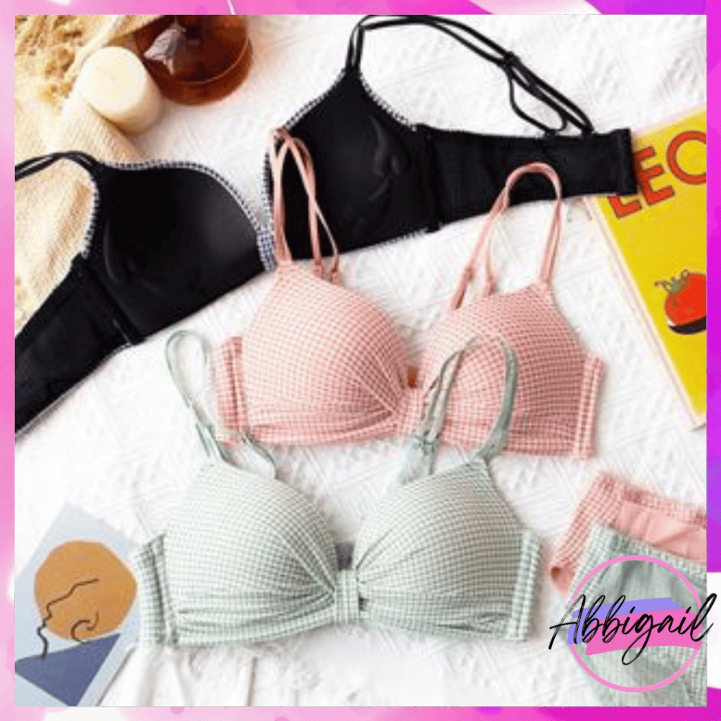 Bra Push Up BH Sexy Pakain Dalam Wanita Jepang Seksi Model Grid Kotak 5011