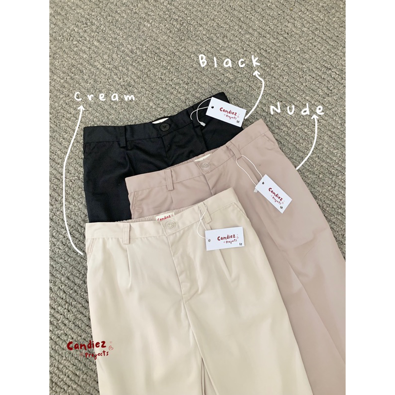 CANDIEZ CANDY Baggy Pants M L XL | 16 Warna | Celana Pastel Wanita