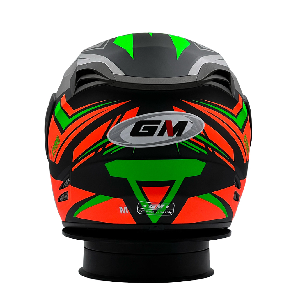 Helm GM Fighter Fire Blade Black Silver Orange Doff