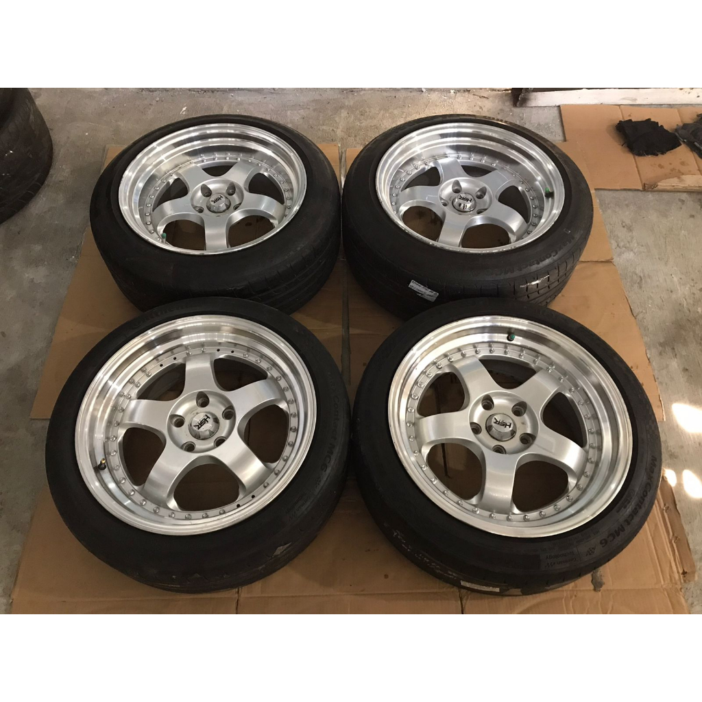 velg mobil bekas HSR brisket ring 18 pcd 5x114 + ban untuk Inova, Zenix, HRV