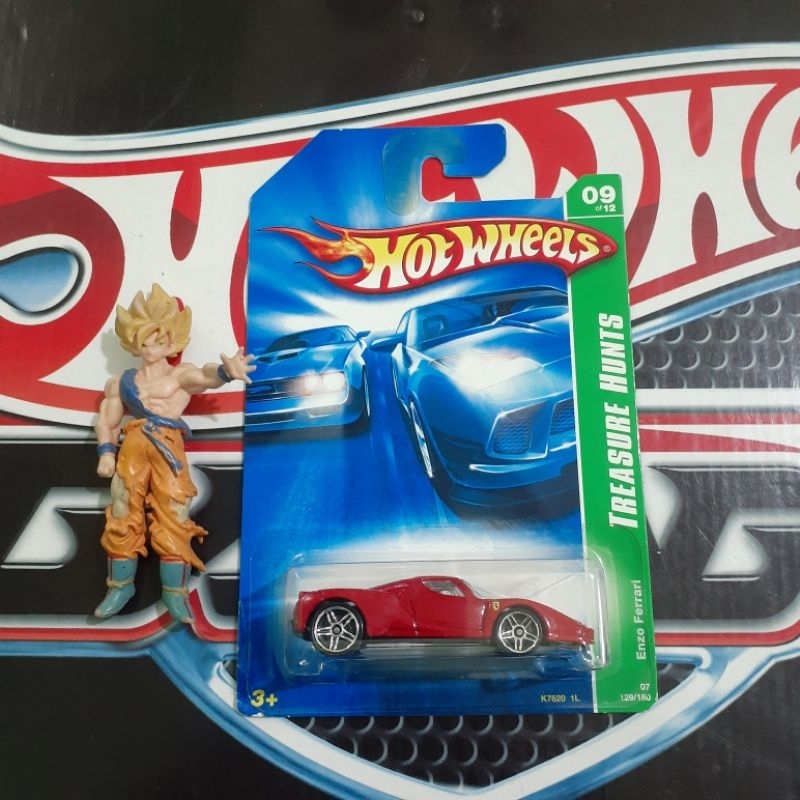 Hot Wheels Ferrari enzo th black seat us card ban plastik
