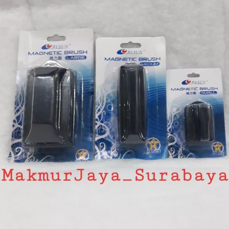 RESUN MAGNETIC BRUSH "LARGE", Magnet Pembersih Kaca Aquarium/Bak Fiber