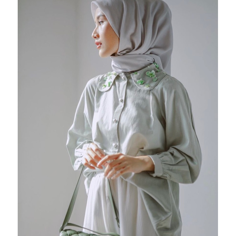 HijabChic Sage green top hikari