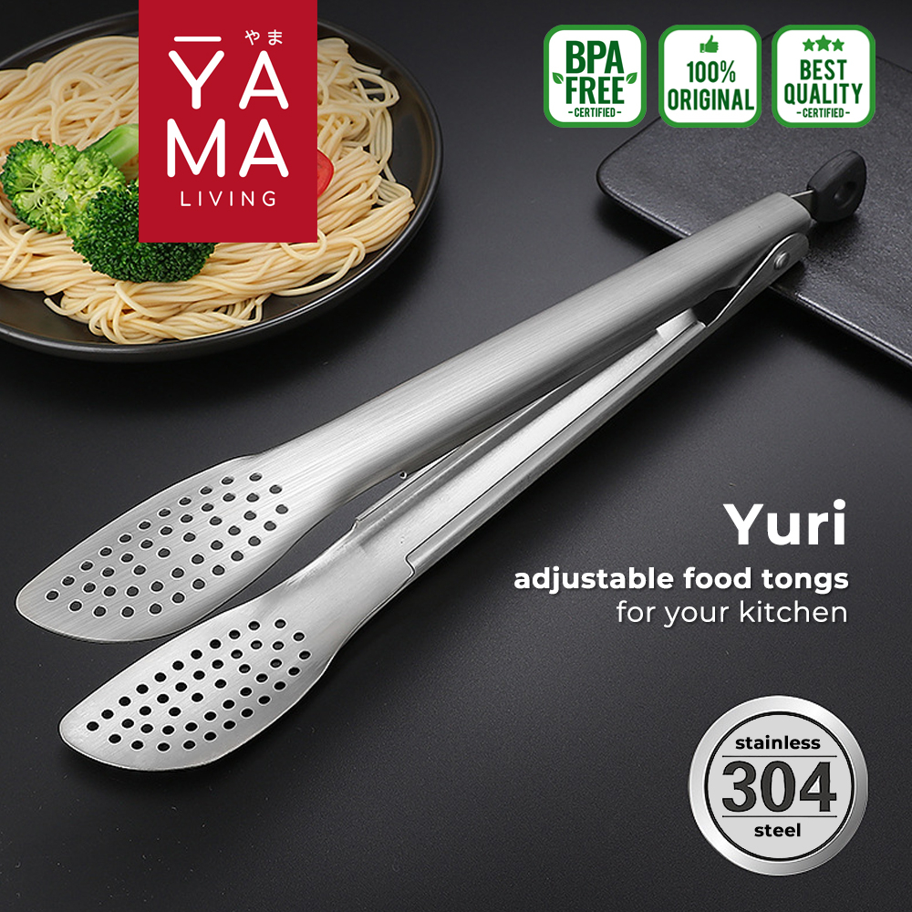 YAMA YURI 304 Stainless Steel Food Tongs IUIGA Capitan Makanan Spatula Tong