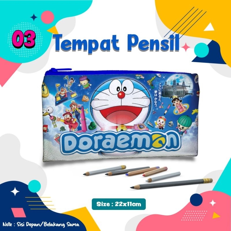 

Tempat Pensil Doraemon Pororo 22x11 Atau Custom Minimal 10 pcs