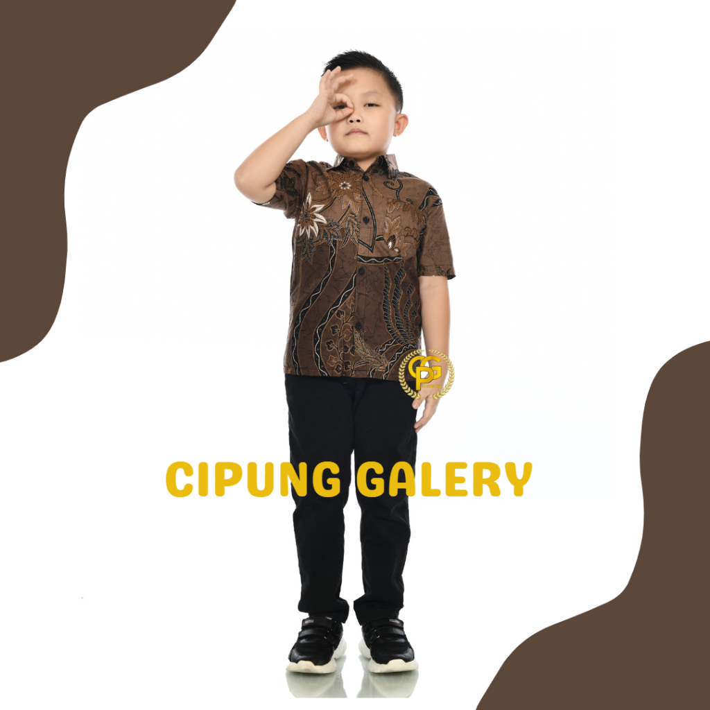 BATIK ANAK 2-15 TAHUN MOTIF MANGGAR MELATI COKLAT
