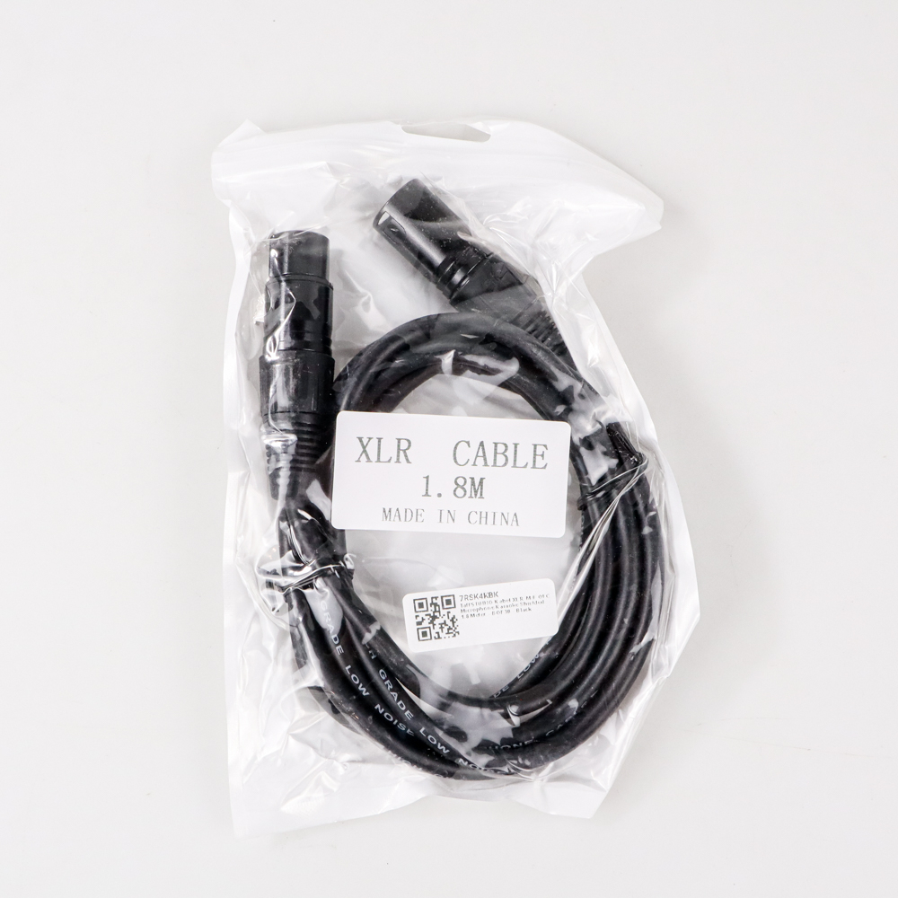 TaffSTUDIO Kabel XLR M/F OFC Microphone Karaoke Shielded 1.8 Meter - BOF30 - Black