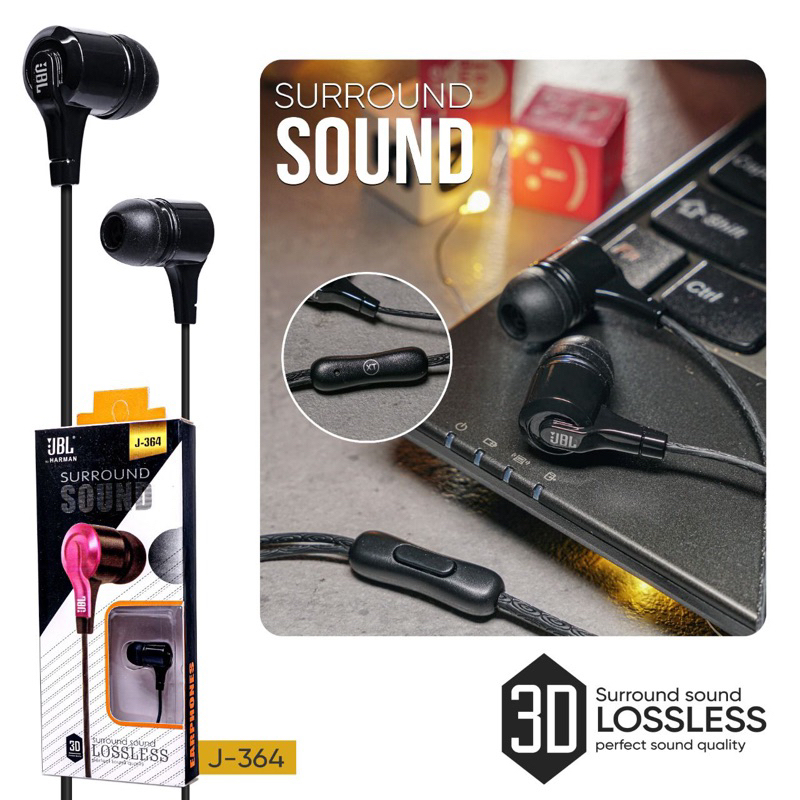 HF Handsfree Headset Earphone Jbl ExtraBass J-364 PureBass