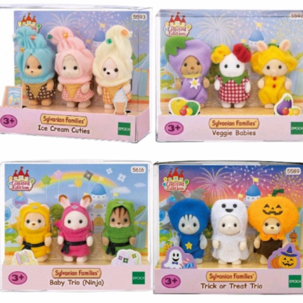 

Unik Mainan Boneka Sylvanian Baby Ice Cream Veggie Trick or Ninja 3 Figure - Random Diskon