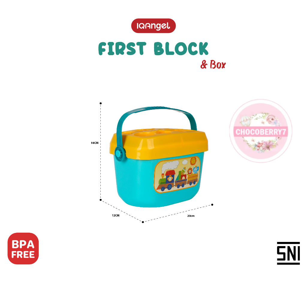 IQANGEL Mainan Susun Anak First Block &amp; Box IQ0218 / Mainan Anak IQ ANGEL / Mainan Travelling