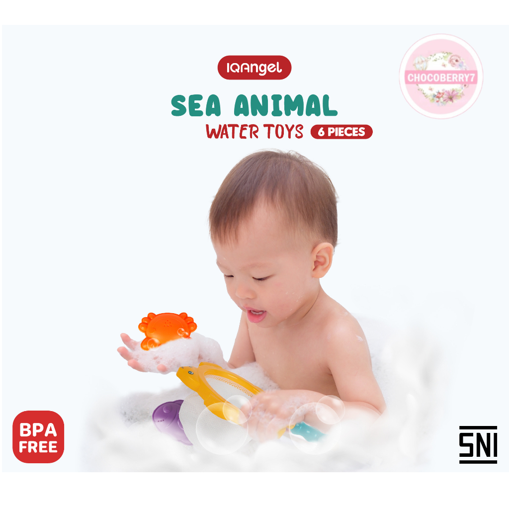 IQANGEL Mainan Mandi Sea Animal Water Toy IQ0229 / IQ ANGEL Bayi / Mainan Edukasi / Mainan Air Anak