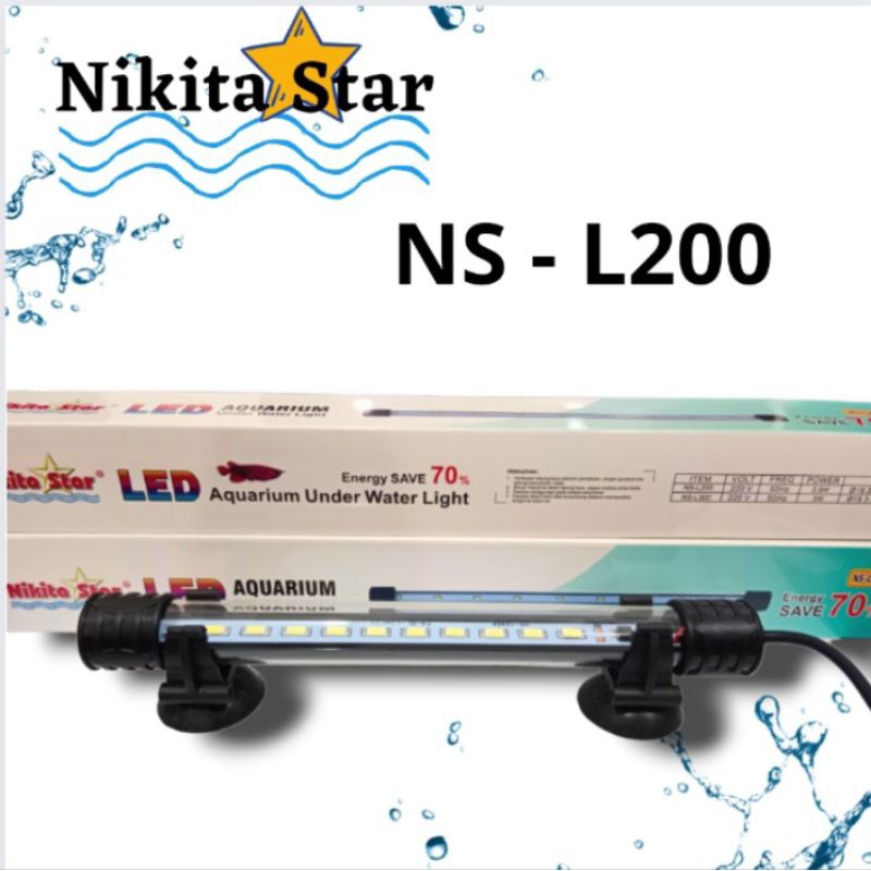 PROMO MURAH Lampu Led Celup Aquarium NIKITA STAR NS L 200