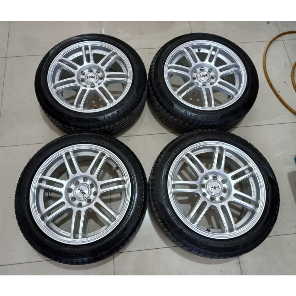 VELG BEKAS BOON R16X7 LUBANG 4 PCD 4X100/4X114 ET42 +BAN 195 50 R16