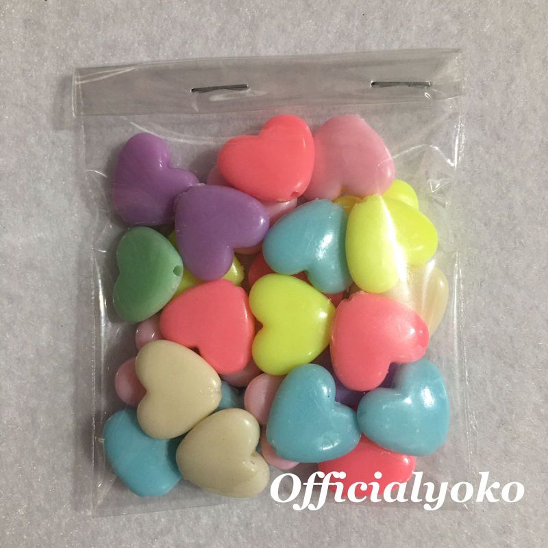Manik Hati Warna Pastel #2 (15gram)