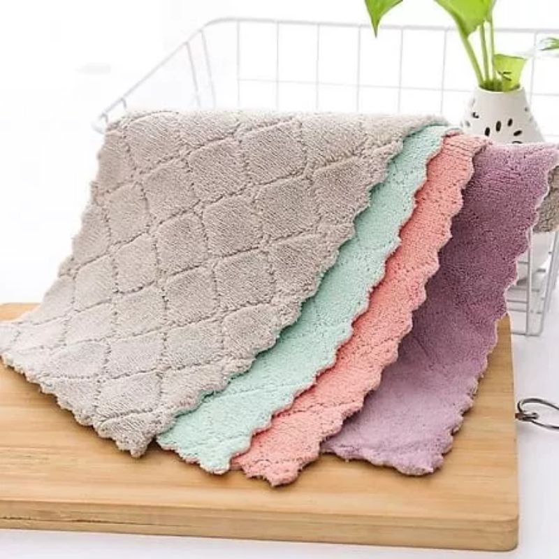 BISA COD Kain Lap Microfiber Serbet Dapur Lap Microfiber Cantik