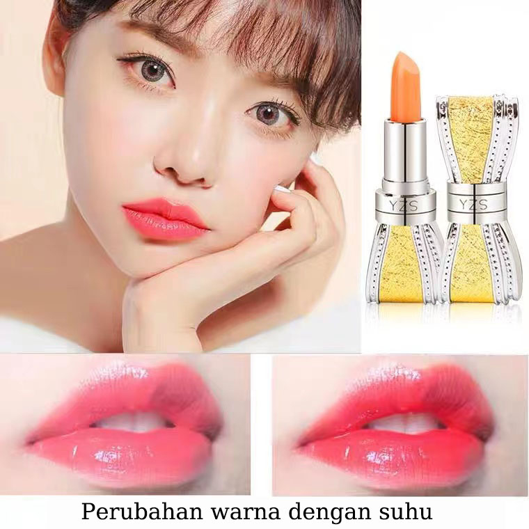 YZS ikatan simpul berubah warna lipstik tahan lama pelembab wanita hamil ribuan orang ribuan warna karoten lip balm lipstik bahan kosmetik keamanan