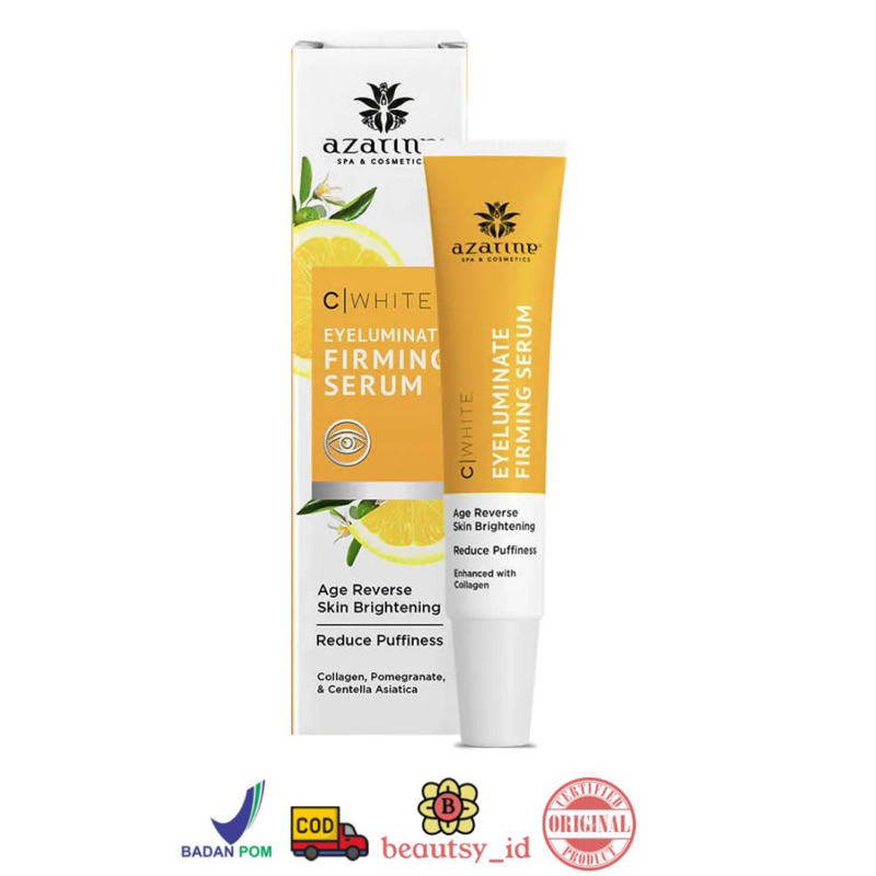 Azarine C White Eyeluminate Firming Serum Eye Cream Krim Mata Original BPOM COD Mencerahkan
