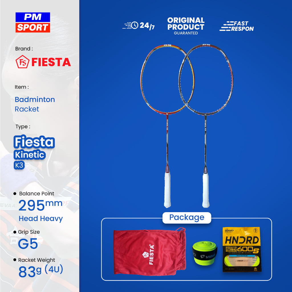 RAKET BADMINTON / BULUTANGKIS FIESTA KINETIC K3