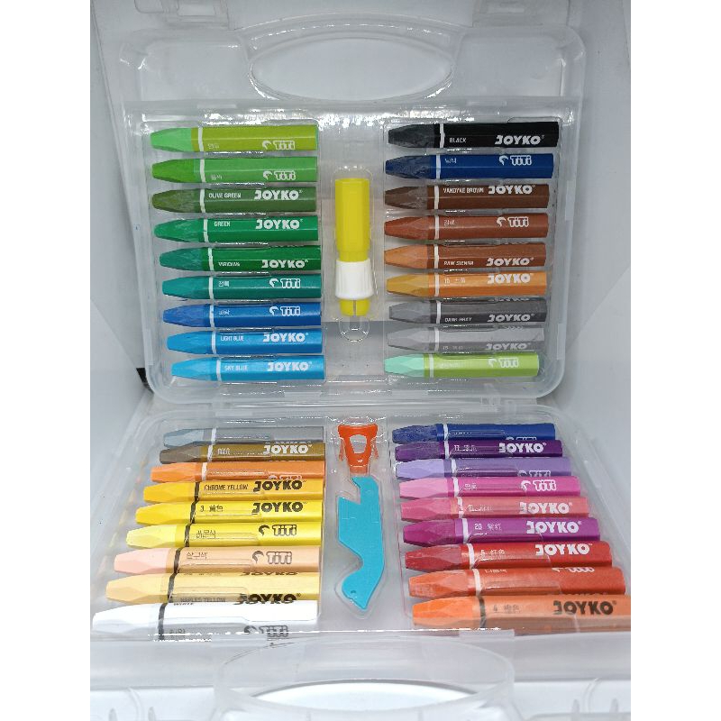 CRAYON KRAYON 36 WARNA OIL PASTEL WARNA WARNI MEREK JOYKO 1 PAK ISI 36 BATANG WARNA