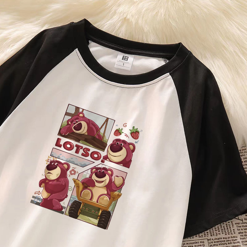 Kaos Raglan Wanita Washed Lotso Toy Story Korean Style Kaos Wanita Oversize Atasan