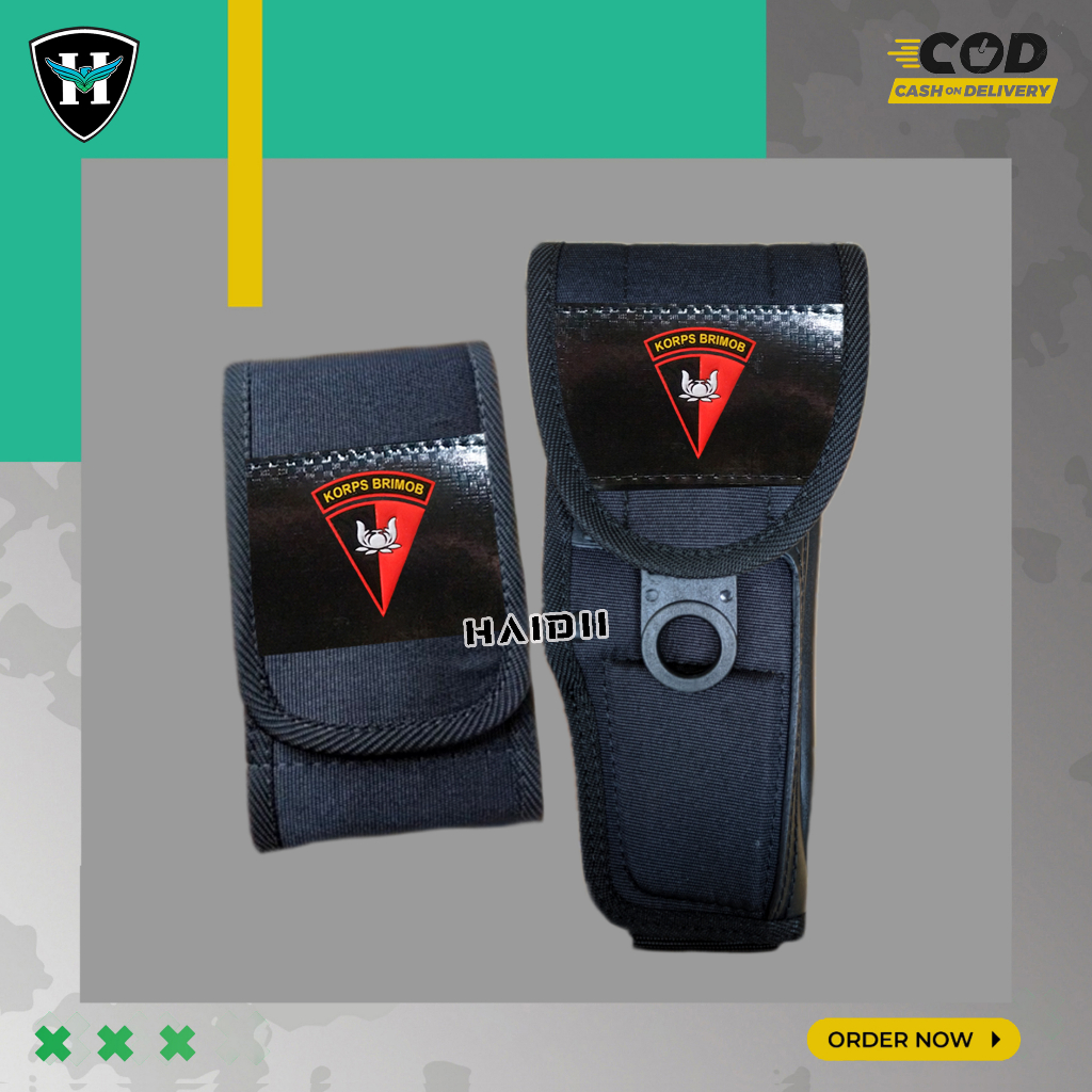 Sarung Pistol Panjang Hitam Brimob / Magazen Instan / Holster Panjang