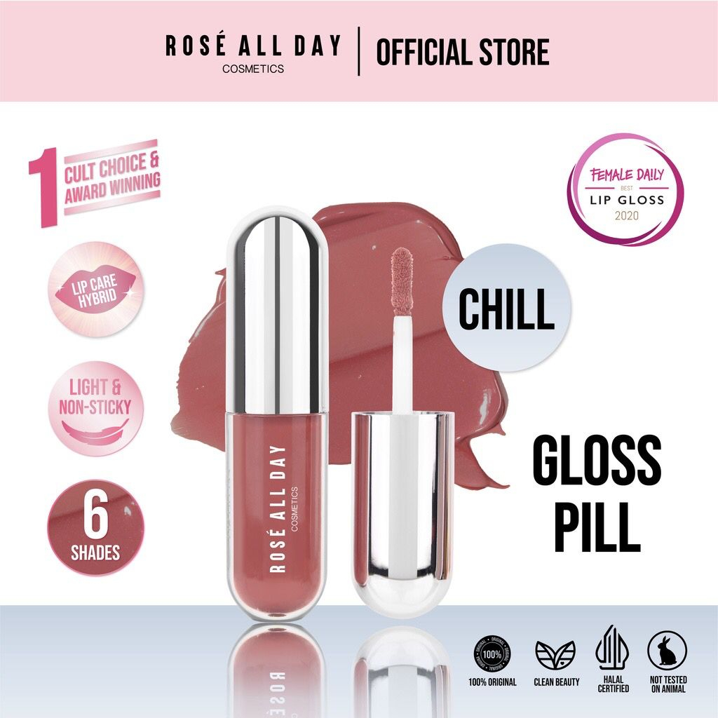 Rose All Day Lip Gloss Chill Pill
