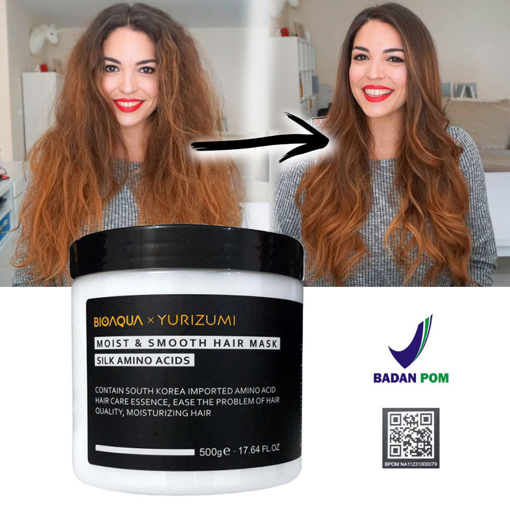 Hair Mask smooth and moisten Hair 500g / BIOAQUA Hair Mask Smooth &amp; Moisten Hair Film 500g - Masker Rambut BIOAQUA