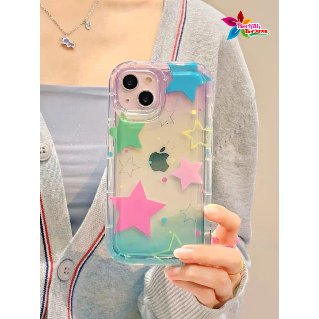 SS835 SOFTCASE SILIKON SHOCKPROOF AIR BAG STAR COLORFULL FOR IPHONE 6 6S 7G 8G 6+ 7+ 8  X XS XR 11 12 13 14 15 PROMAX BB8650