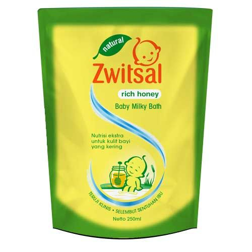 Zwitsal Natural Baby Bath Rich Honey 250ml - Sabun Mandi Bayi 250 ml