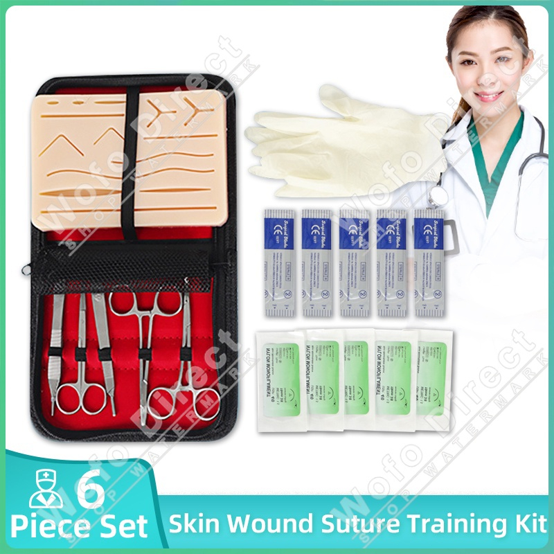 Model Kulit Silikon suture Pad Sutura Latih Jahit Luka Medis Wound Suture Hecting set Medical Kit Pr