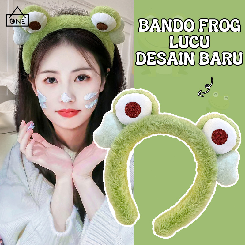 COD❤️Bando Lucu Frog Wanita Korea Headband Kartun ikat kepala Musim Gugur Musim Dingin Mewah Kepala Hoop Katak Menggemaskan Rambut Band Gadis Manis Hiasan Kepala