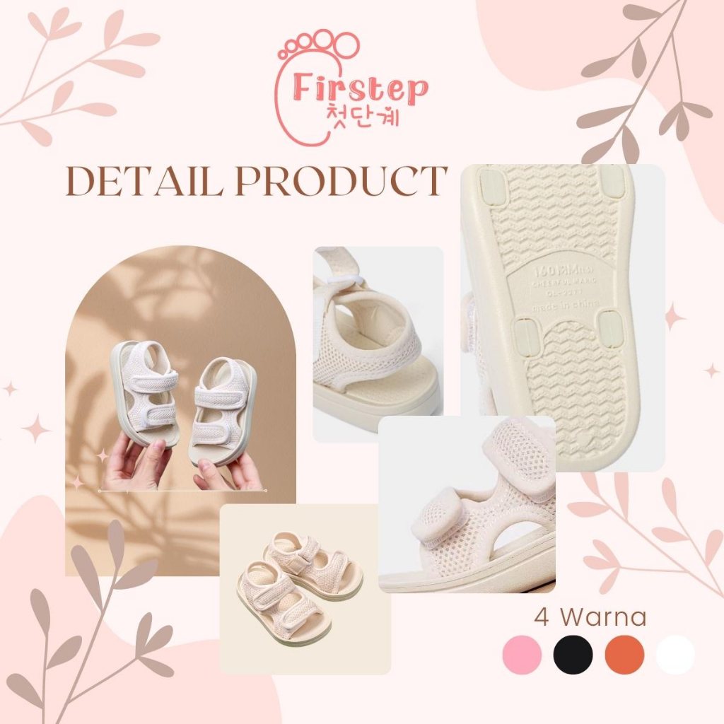 Firstep ❤️ Sandal Gunung Anak Polos Laki laki Perempuan  Sendal Anak Import Anti Slip FS107