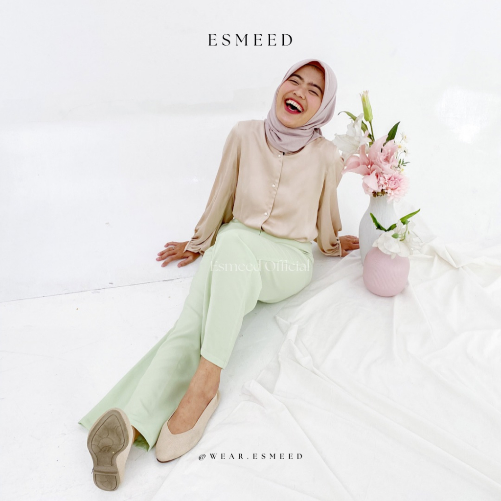 Esmeed Official Shafira Pants Lime / Celana Wanita Kulot Lime