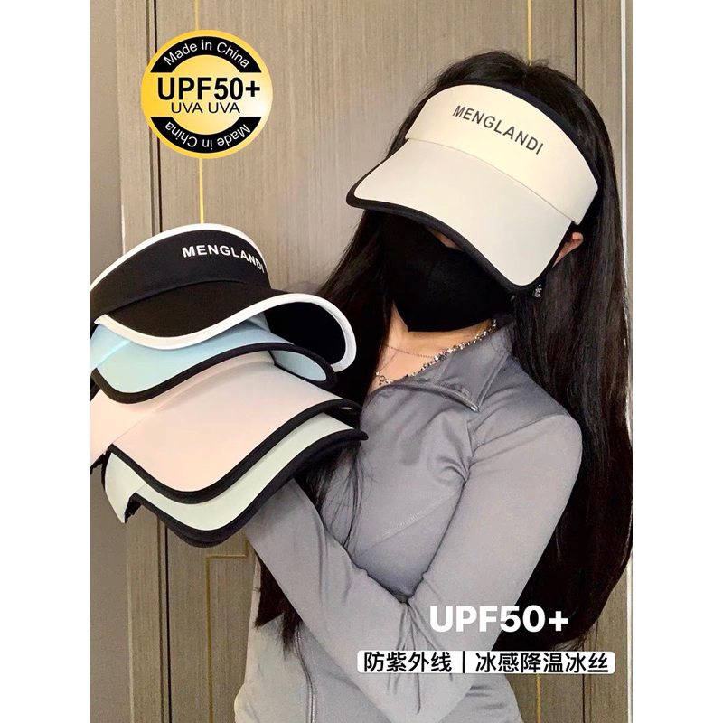 Topi Visor Wanita Sport Korea Hat Anti UV UVA UPF50+ Summer Matahari Pantai HAT06