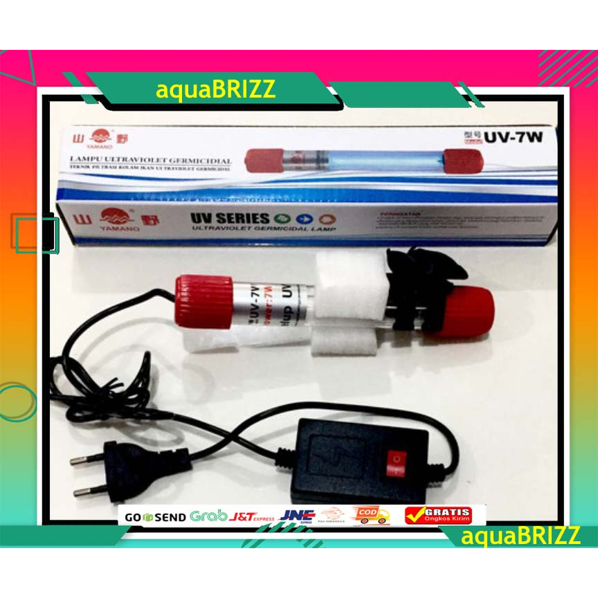 Lampu Yamano UV 5 Watt Anti Lumut Ultraviolet Germicidal Lamp Aquarium Aquascape 7w Ultra Violet Sterilizer Akuarium Kolam 7watt