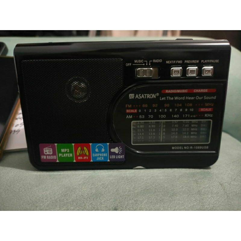 RADIO ASATRON R-1089 + LAMPU EMERGENCY