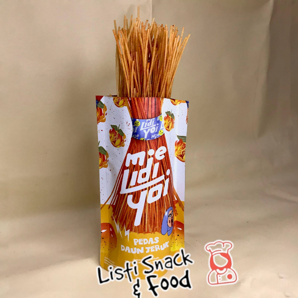 

Mie Lidi Rasa Pedas daun Jeruk / snack Lidi-Lidian / Cemilan Renyah Pedas - 50 Gr