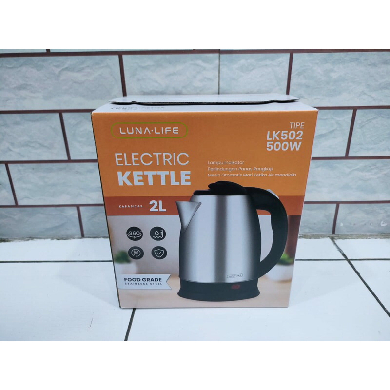 Electric Kettle LK-502 Luna Life/ Teko Listrik Luna Life 2 Liter New Garansi Resmi