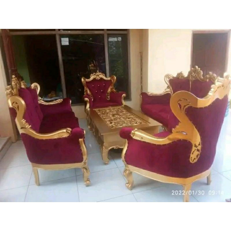 kursi tamu sofa inul kayu jati/kursi tamu sofa