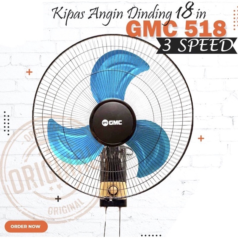 Wallfan Wall Fan Kipas Angin Dinding Besi Tornado GMC 518 18in 18 In 18 Inch Baling Besi