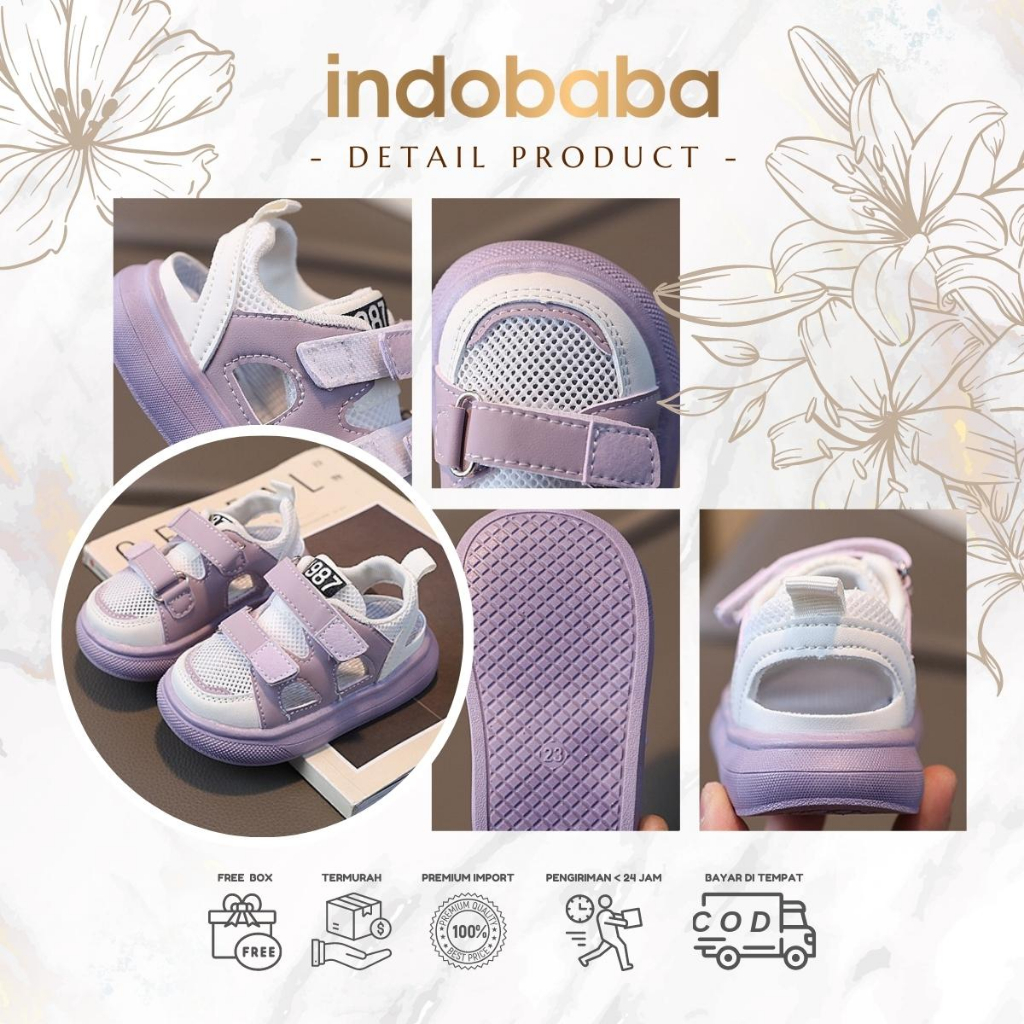 indobaba Sandal Anak Perempuan Sandal Anak Import Premium 1-5 Tahun S171