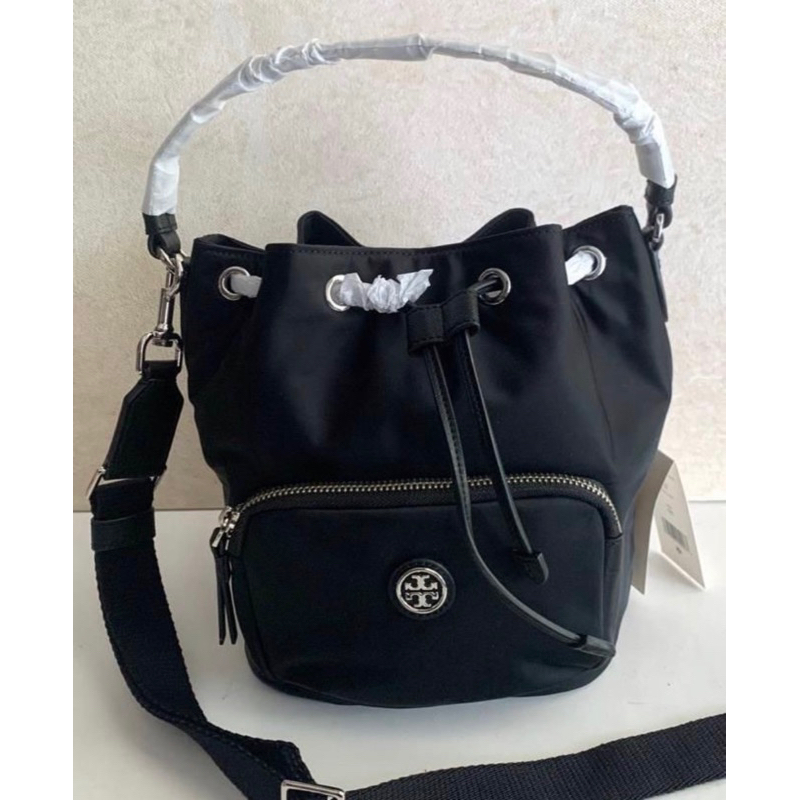 Tory virginia bucket bag black nylon
