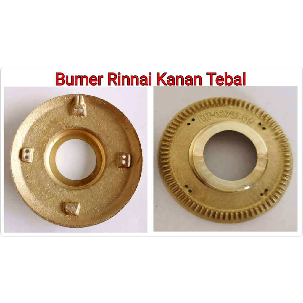 Burner Kuningan Kompor Rinnai Kanan Besar /Kiri Kecil Tebal