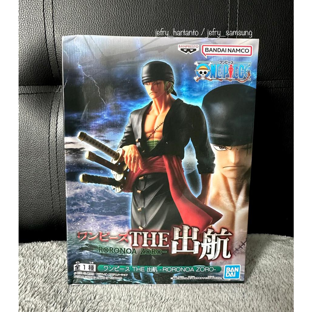 One Piece The Departure Shokko Roronoa Zoro Figure Original Banpresto Bandai Namco Japver MISB Hadia